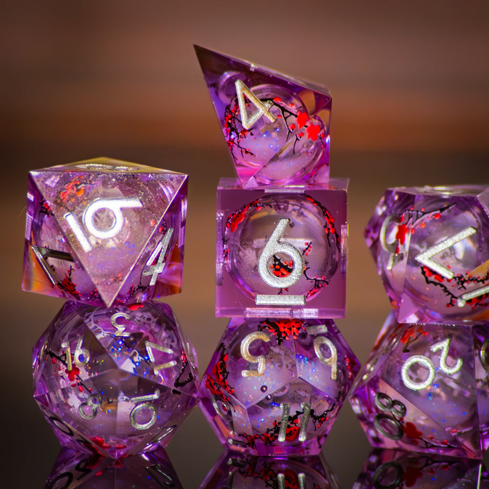 Mysterious Wisteria Liquid Core Dice Set