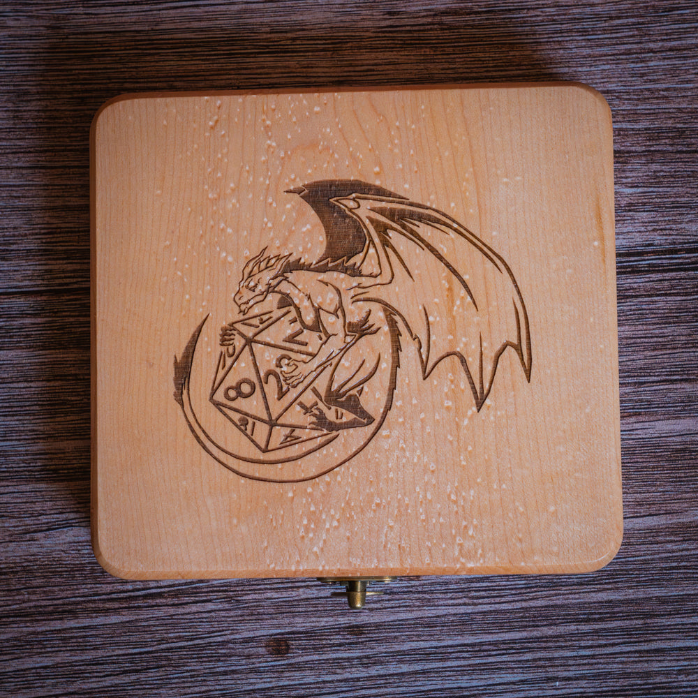 QUICK SHIP - Fafnir's Dice Vault | Bird's Eye Maple