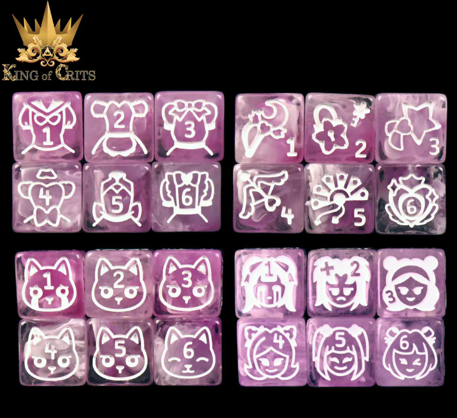 Magical Girls - 11 Dice Set (Anime Themed)