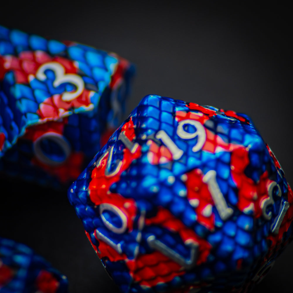 Blue & Red Metal Dragon Scales