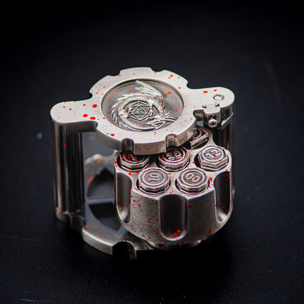 Bloody Silver Revolver Dice Set