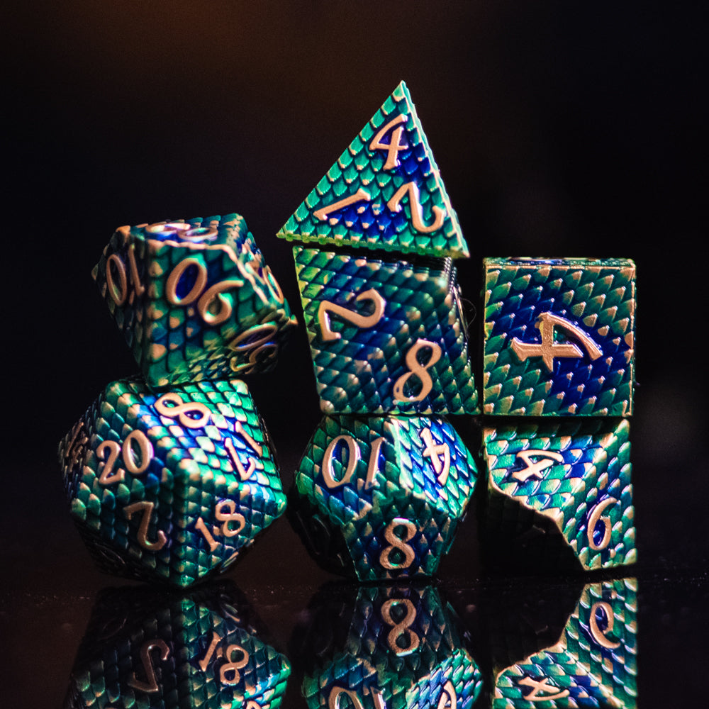 Blue & Green Metal Dragon Scales