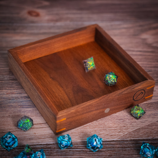 Black Walnut Rolling Tray With Cherry Splines