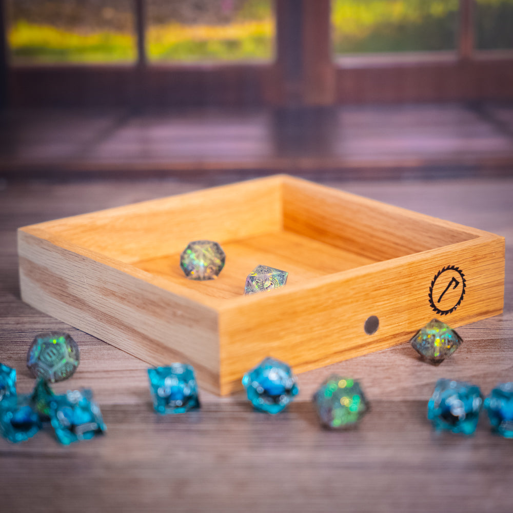 Red Oak Rolling Tray