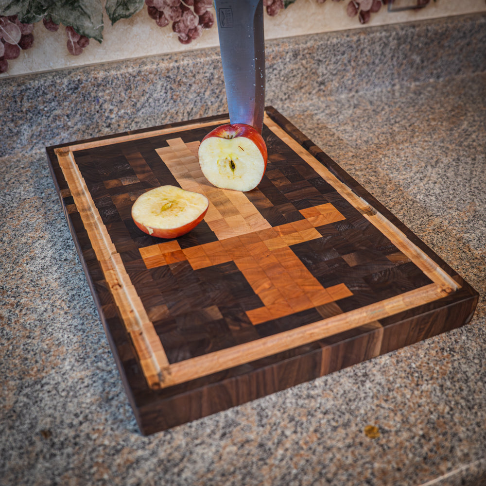 QUICK SHIP Cutting Board | End Grain 8-Bit Sword - Blemished