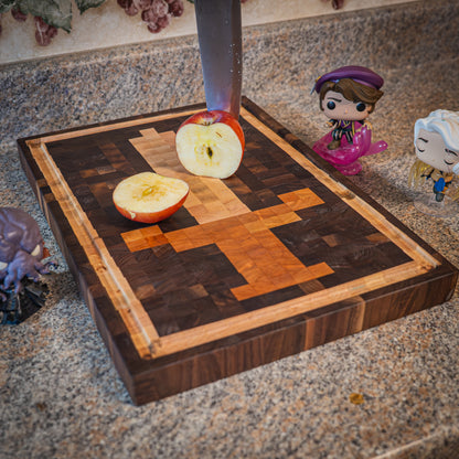 QUICK SHIP Cutting Board | End Grain 8-Bit Sword - Blemished