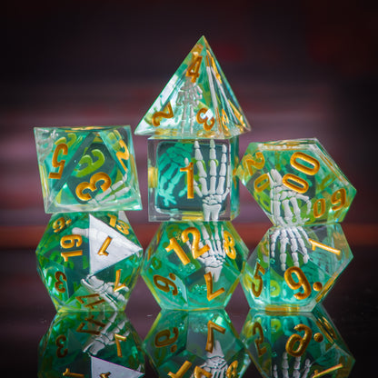 Skeletal Hands Dice Set