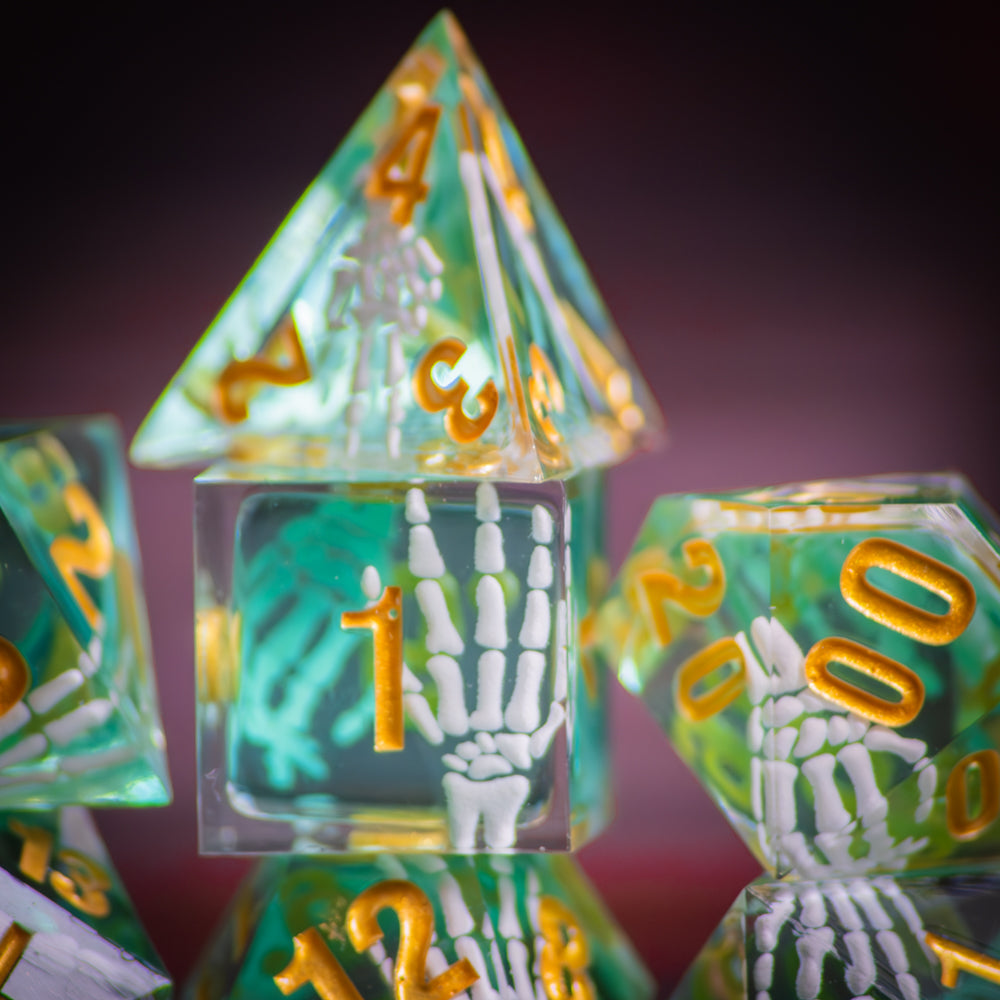 Skeletal Hands Dice Set