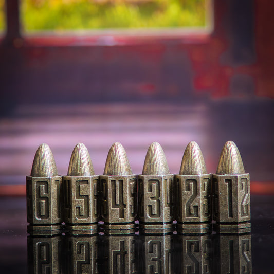 D6 Brass Bullet Dice