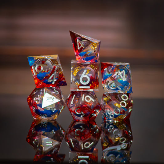 Red Mana Liquid Core Dice Set