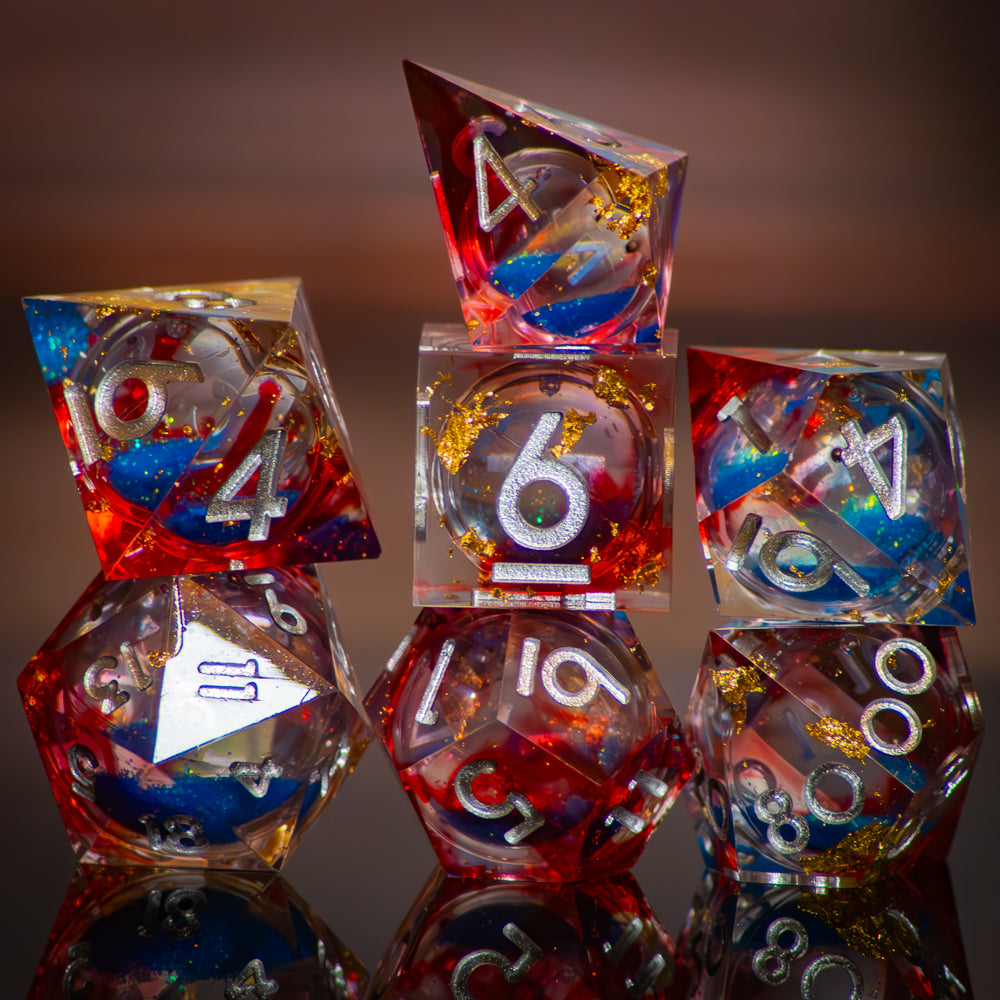 Red Mana Liquid Core Dice Set