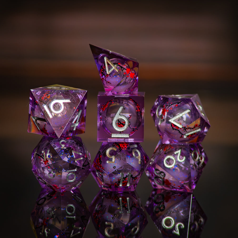 Mysterious Wisteria Liquid Core Dice Set