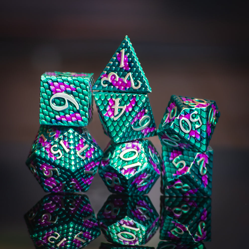 Green & Purple Metal Dragon Scales