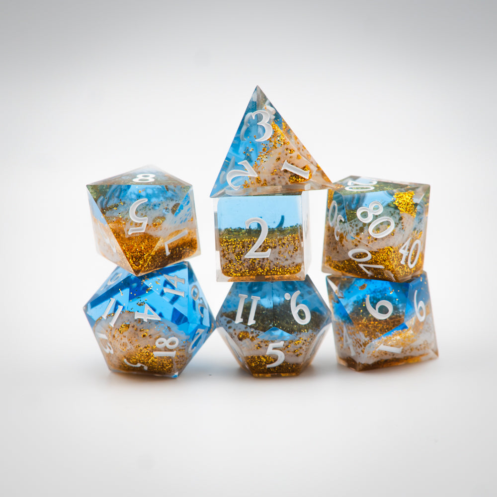 Sandy Beach Dice Set (Handmade)