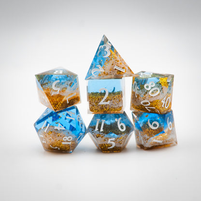 Sandy Beach Dice Set (Handmade)
