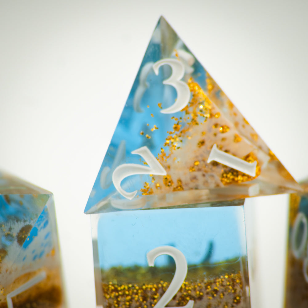 Sandy Beach Dice Set (Handmade)