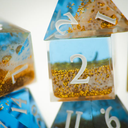 Sandy Beach Dice Set (Handmade)