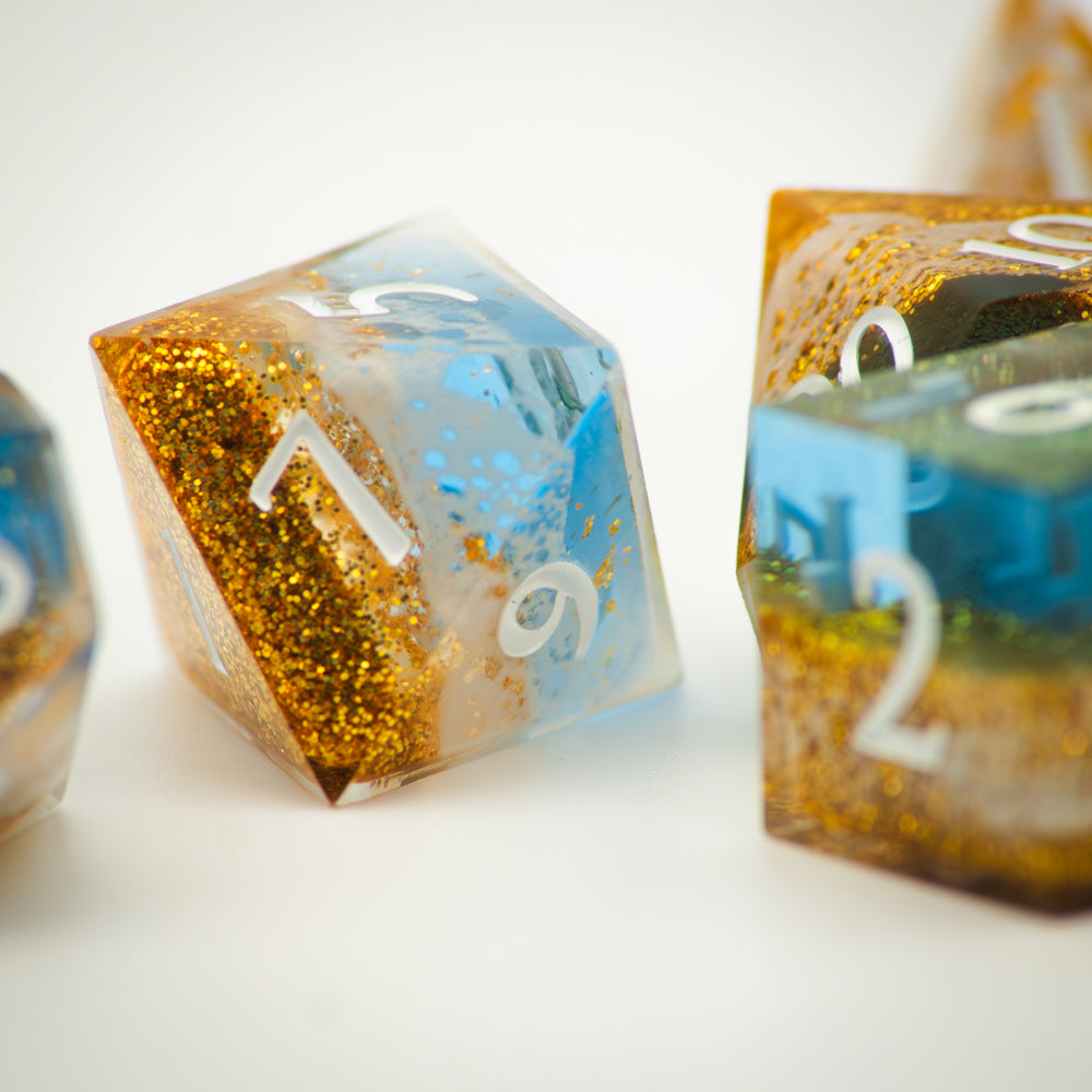Sandy Beach Dice Set (Handmade)