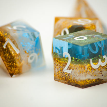 Sandy Beach Dice Set (Handmade)