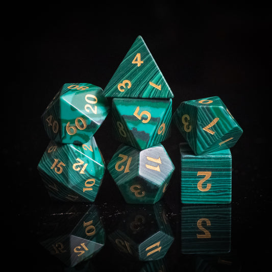 Malachite Dice Set