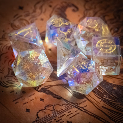 Arcane Prismatic Glass Dice Set