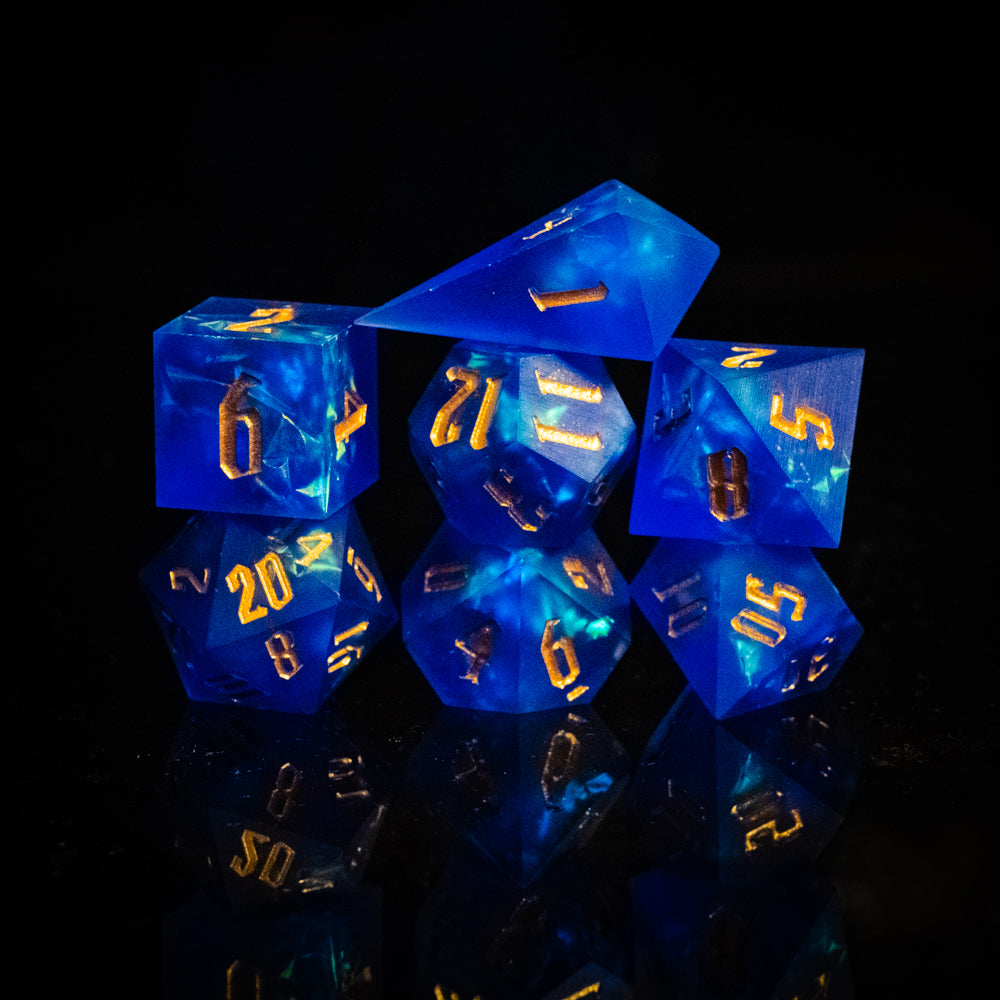 Frosted Tears Dice Set (Handmade)