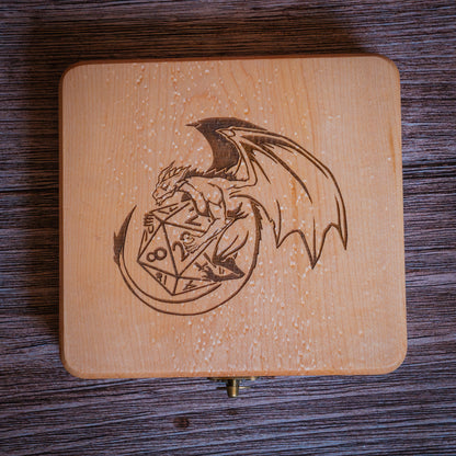 QUICK SHIP - Fafnir's Dice Vault | Bird's Eye Maple