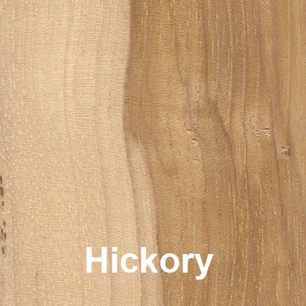 Wooden surface with 'Hickory' label