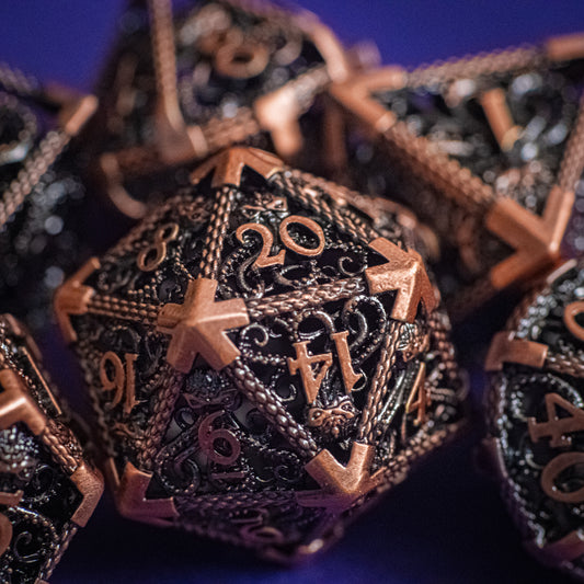 Copper Kraken Hollow Metal Dice