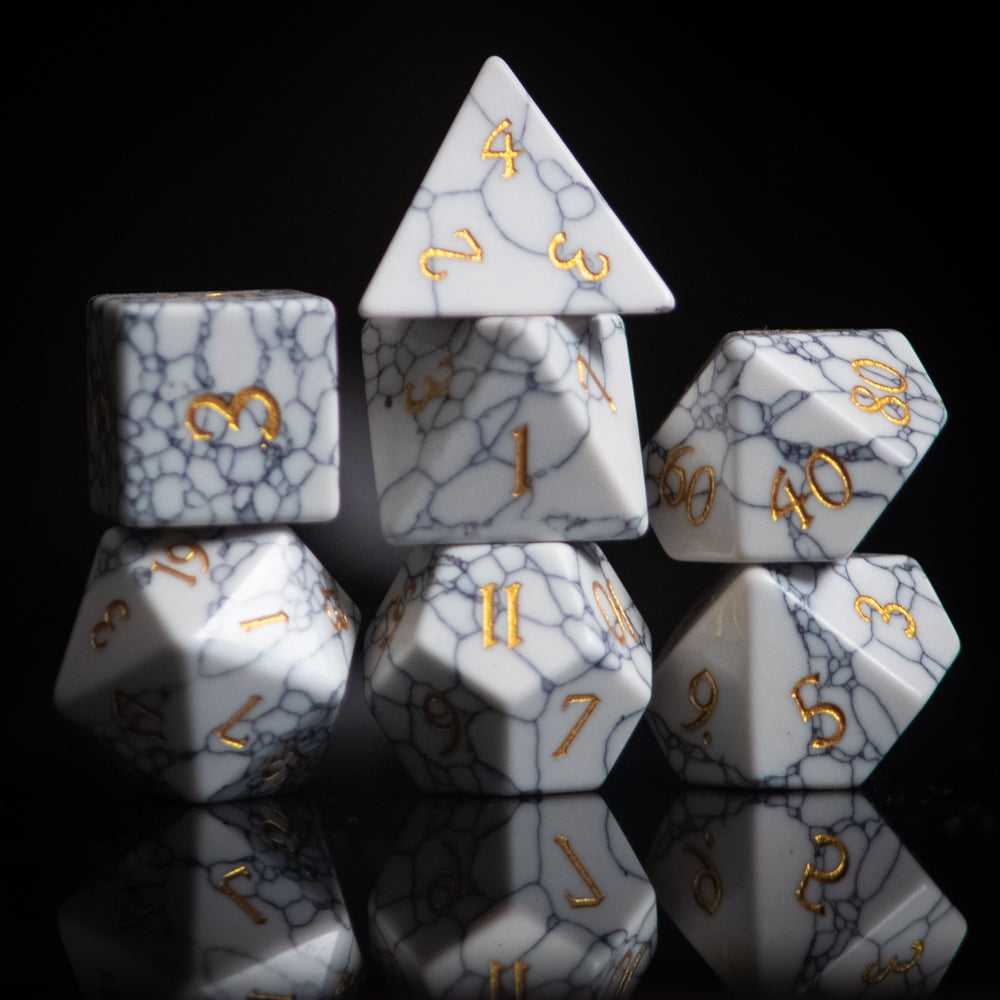 Howlite Dice Set