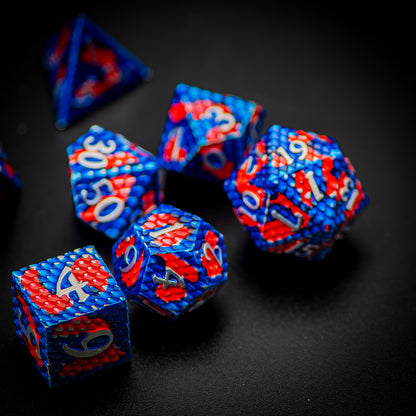 Blue & Red Metal Dragon Scales