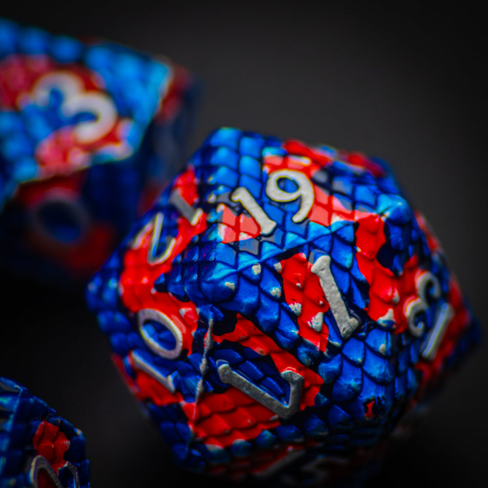 Blue & Red Metal Dragon Scales