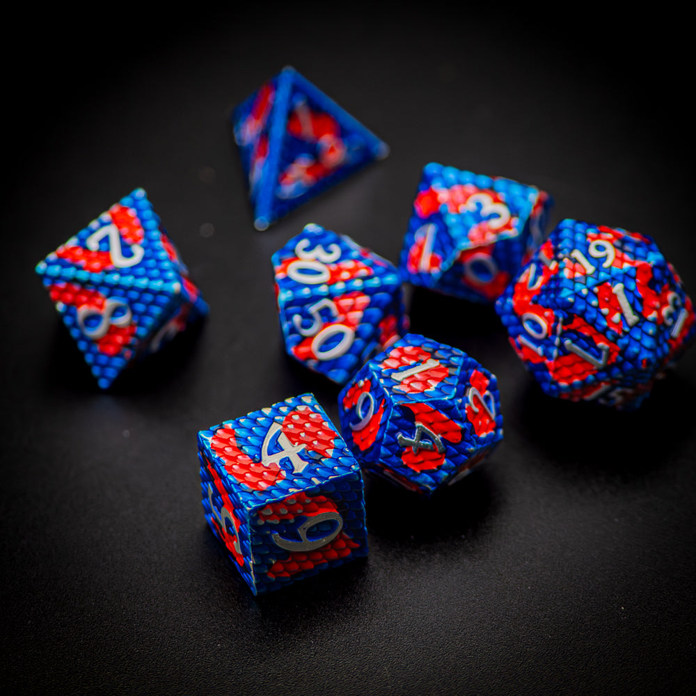Blue & Red Metal Dragon Scales