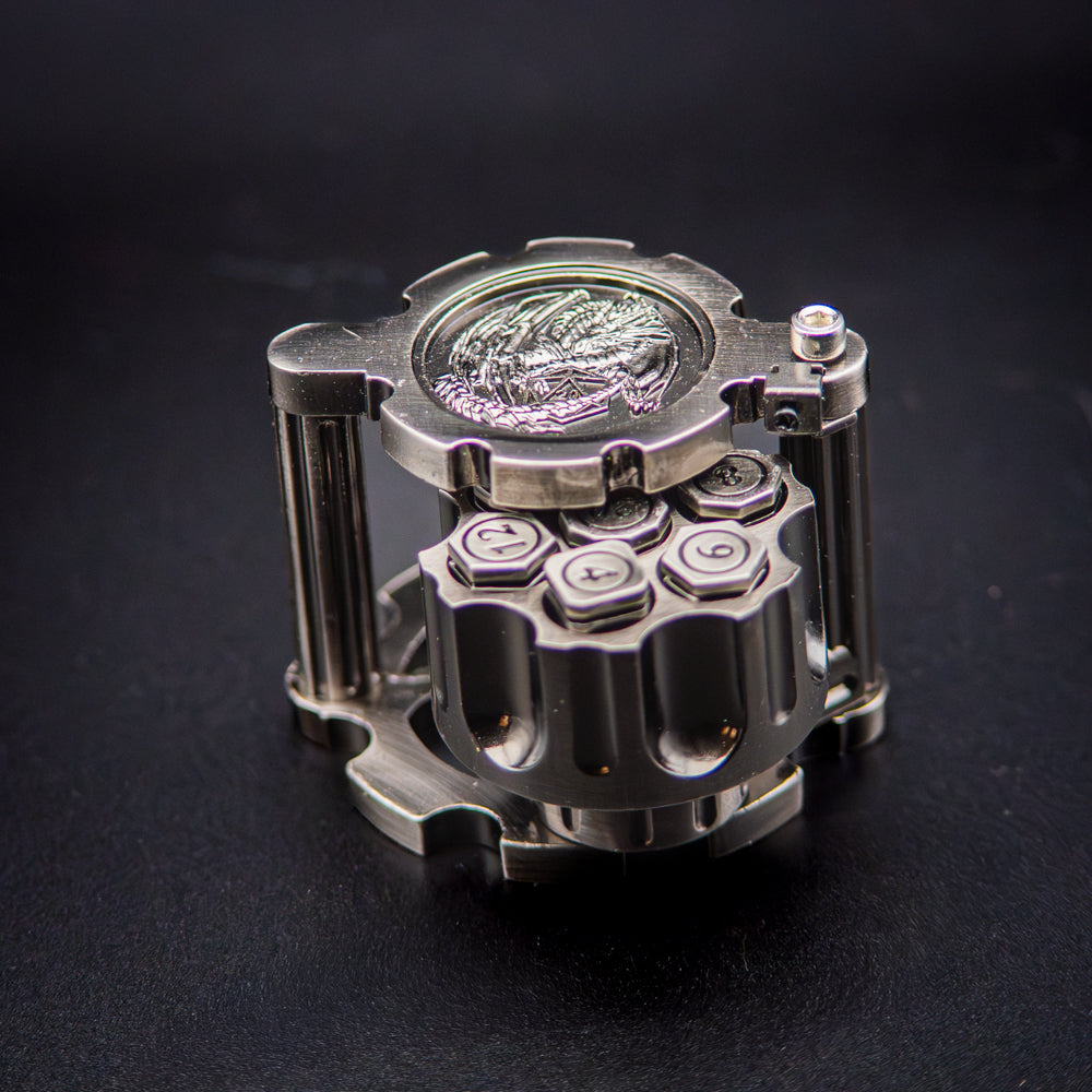 Silver Revolver Dice Set