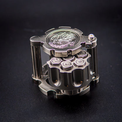 Silver Revolver Dice Set