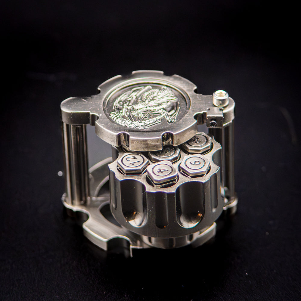 Silver Revolver Dice Set