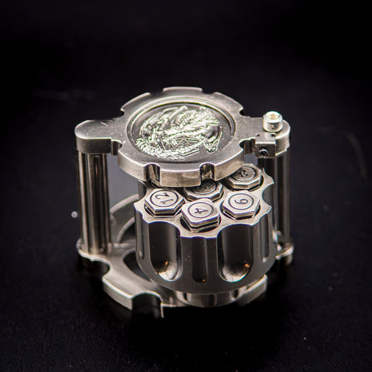 Silver Revolver Dice Set