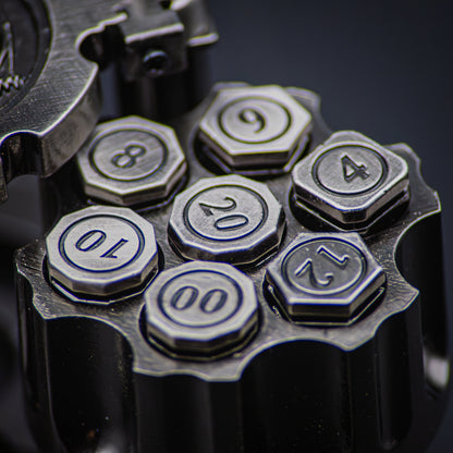 Silver Revolver Dice Set