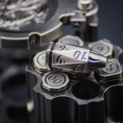 Silver Revolver Dice Set
