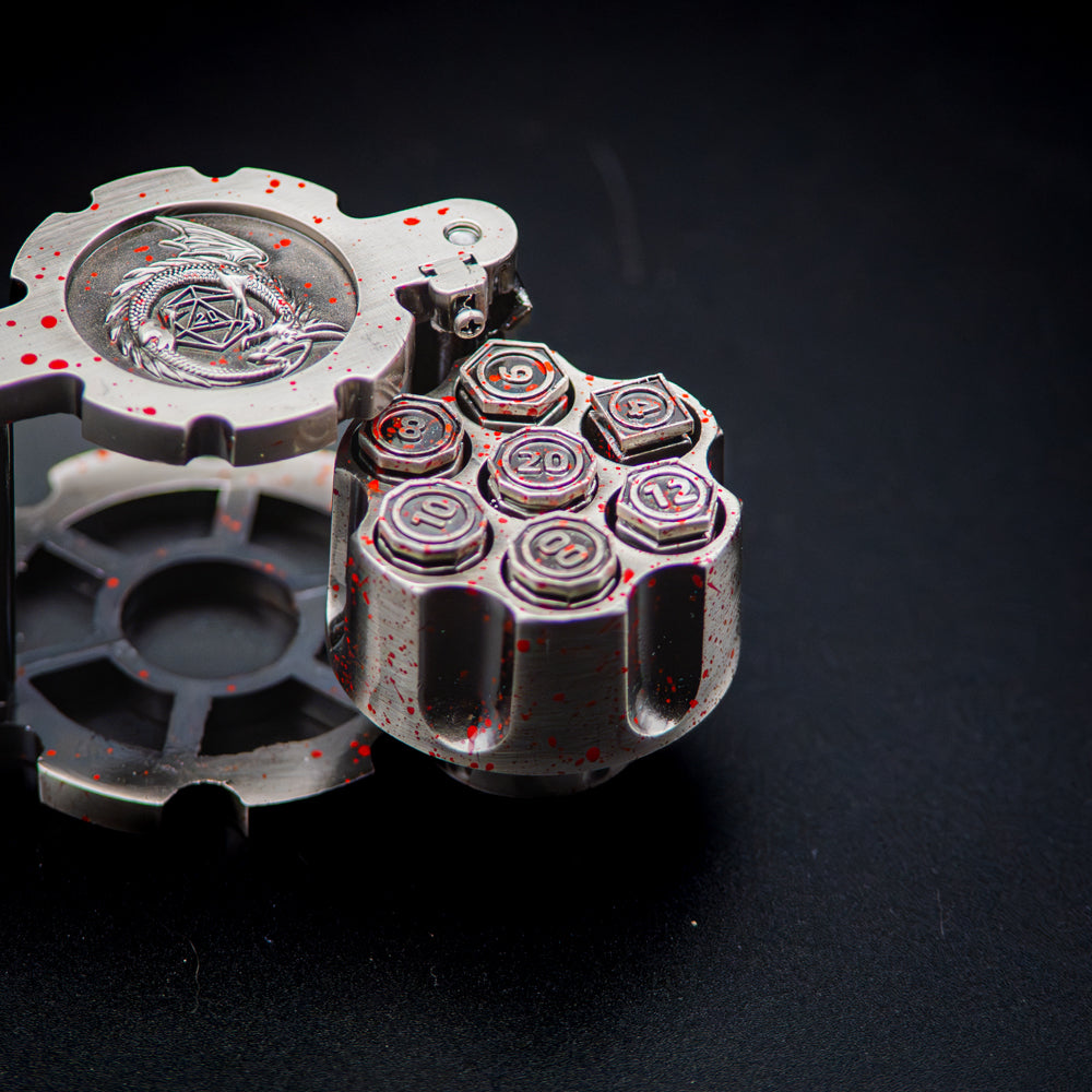 Bloody Silver Revolver Dice Set