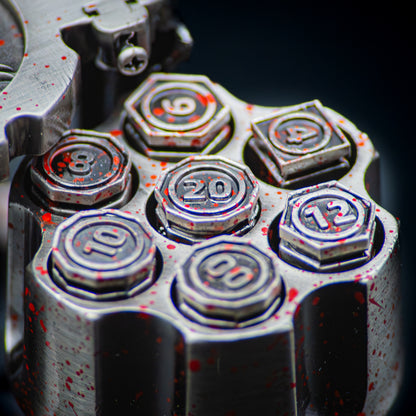 Bloody Silver Revolver Dice Set