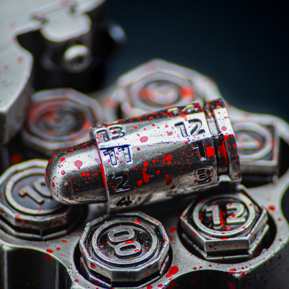 Bloody Silver Revolver Dice Set